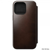 Nomad iPhone 15 Pro Max Fodral Modern Leather Folio Horween Rustic Brown