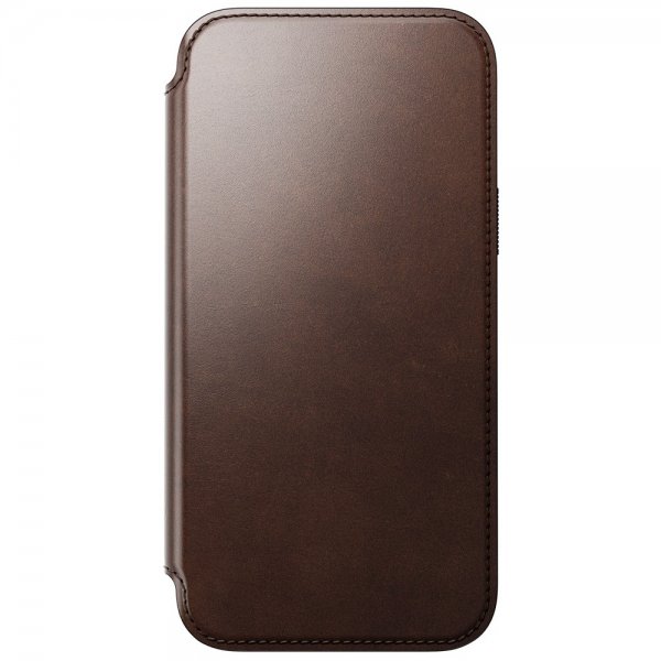 Nomad iPhone 15 Pro Max Fodral Modern Leather Folio Horween Rustic Brown