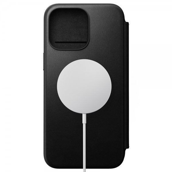 Nomad iPhone 15 Pro Max Fodral Modern Leather Folio Svart