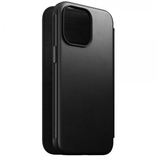 Nomad iPhone 15 Pro Max Fodral Modern Leather Folio Svart