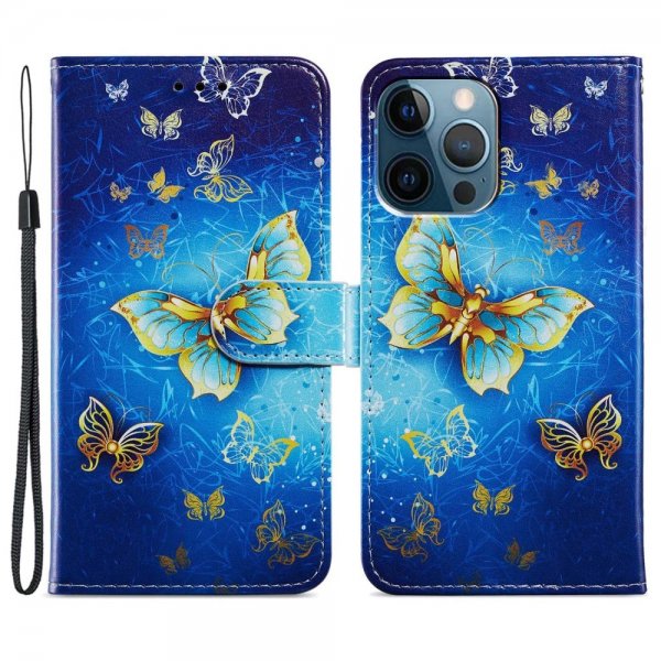 iPhone 15 Pro Max Fodral Motiv Gyllene Fjäril