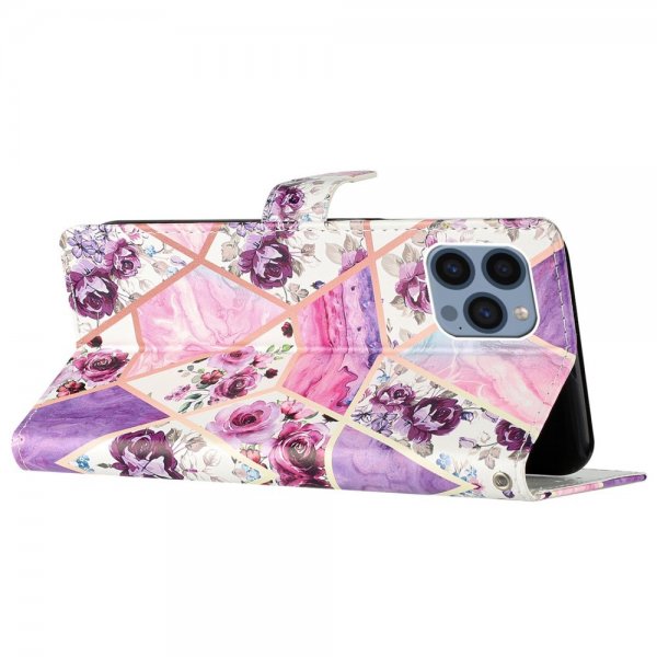 iPhone 15 Pro Max Fodral Motiv Lila Blommor