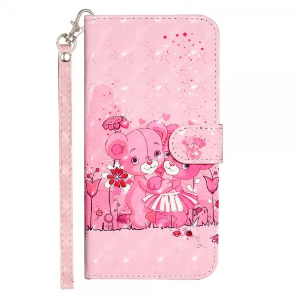 iPhone 15 Pro Max Fodral Motiv Rosa Nallebjörnar