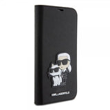 Karl Lagerfeld iPhone 15 Pro Max Fodral NFT Karl & Choupette Patch Saffiano Svart