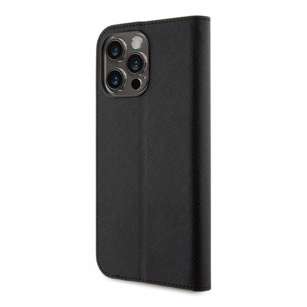 Karl Lagerfeld iPhone 15 Pro Max Fodral NFT Karl & Choupette Patch Saffiano Svart