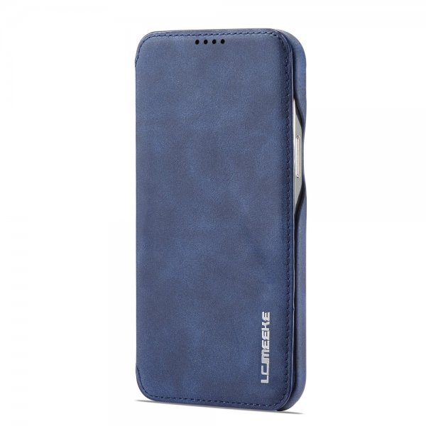 Lc.Imeeke iPhone 15 Pro Max Fodral Retro Blå