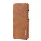 Lc.Imeeke iPhone 15 Pro Max Fodral Retro Brun