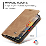 CaseMe iPhone 15 Pro Max Fodral Retro Flip Brun