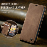 CaseMe iPhone 15 Pro Max Fodral Retro Flip Brun