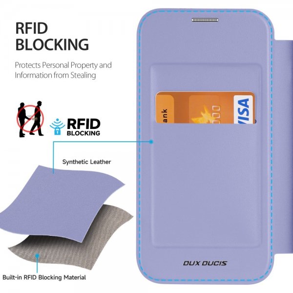 Dux Ducis iPhone 15 Pro Max Fodral Skin X Pro Series MagSafe Lila