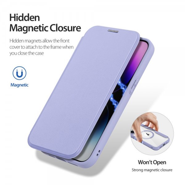 Dux Ducis iPhone 15 Pro Max Fodral Skin X Pro Series MagSafe Lila
