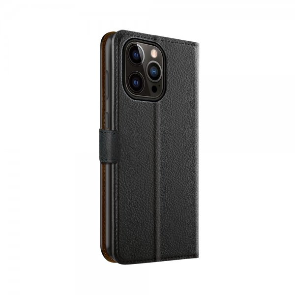 Xqisit iPhone 15 Pro Max Fodral Slim Wallet Selection Svart