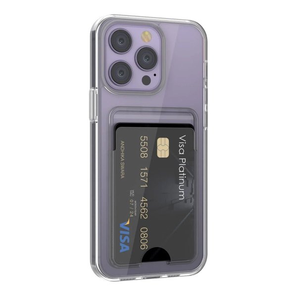 Rvelon iPhone 15 Pro Max Skal Korthållare Transparent