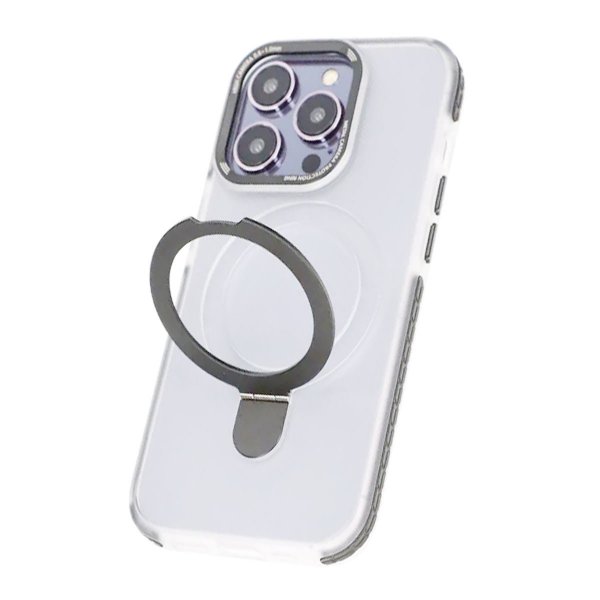 iPhone 15 Pro Max Skal MagSafe Utfällbar med Stativ Grå