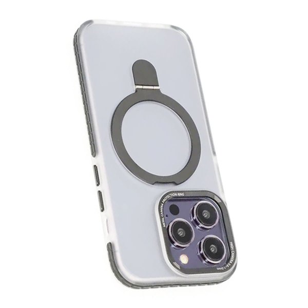 iPhone 15 Pro Max Skal MagSafe Utfällbar med Stativ Grå