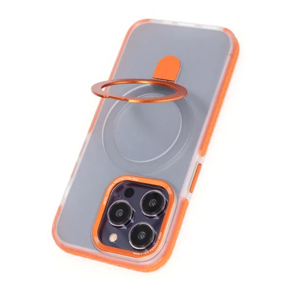 iPhone 15 Pro Max Skal MagSafe Utfällbar med Stativ Orange