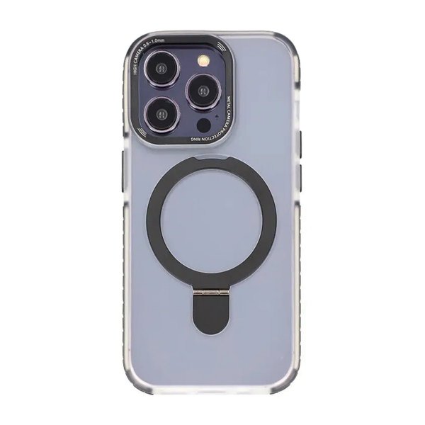 iPhone 15 Pro Max Skal MagSafe Utfällbar med Stativ Svart