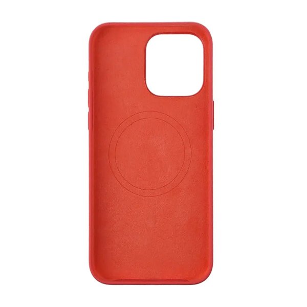 Rvelon iPhone 15 Pro Max Skal Silikon MagSafe Röd