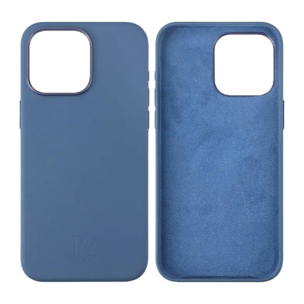 Rvelon iPhone 15 Pro Max Skal Silikon Mörkblå