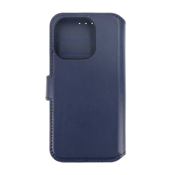 Rvelon iPhone 15 Pro Max Fodral Äkta Läder Blå