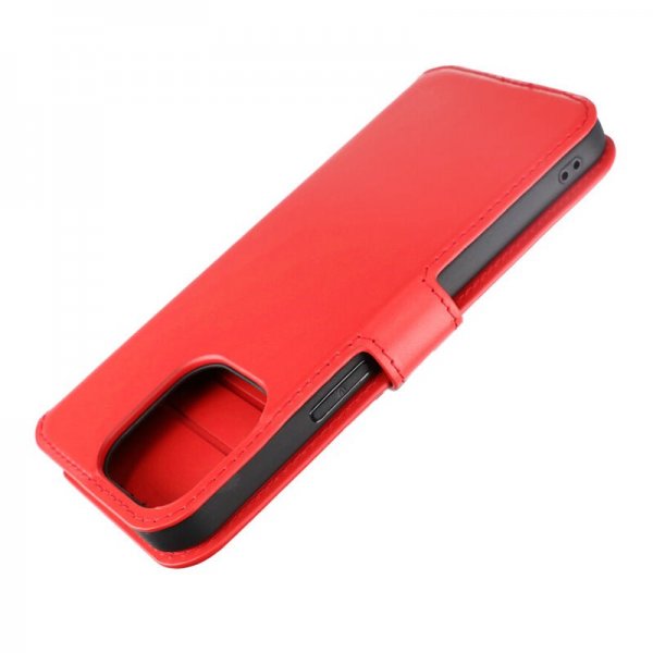 Rvelon iPhone 15 Pro Max Fodral Äkta Läder Röd