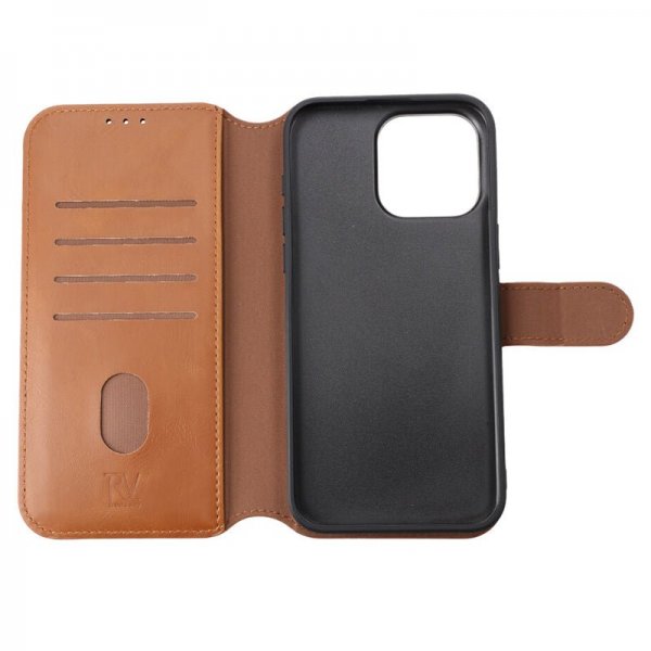 Rvelon iPhone 15 Pro Max Fodral Magnetiskt Avtagbart Skal Brun