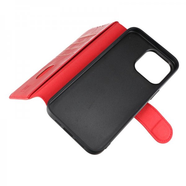 Rvelon iPhone 15 Pro Max Fodral 4 Kortfack MagSafe Röd