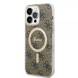 Guess iPhone 15 Pro Max Skal 4G Pattern MagSafe Brun