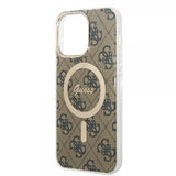 Guess iPhone 15 Pro Max Skal 4G Pattern MagSafe Brun