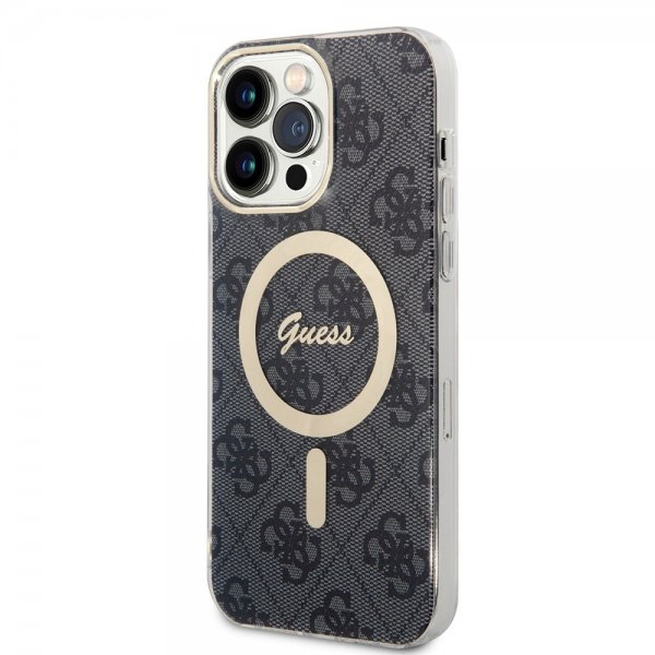Guess iPhone 15 Pro Max Skal 4G Pattern MagSafe Svart
