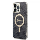 Guess iPhone 15 Pro Max Skal 4G Pattern MagSafe Svart