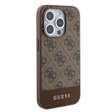 Guess iPhone 15 Pro Max Skal Bottom Stripe MagSafe Brun