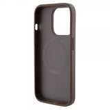 Guess iPhone 15 Pro Max Skal Bottom Stripe MagSafe Brun