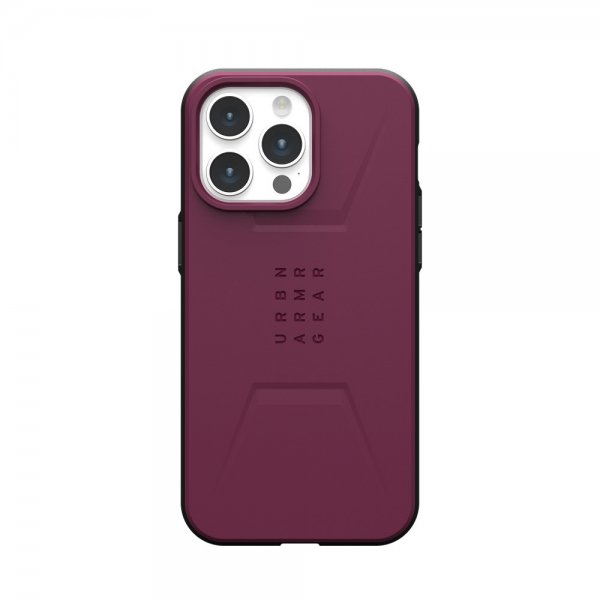 Urban Armor Gear (UAG) iPhone 15 Pro Max Skal Civilian MagSafe Bordeaux