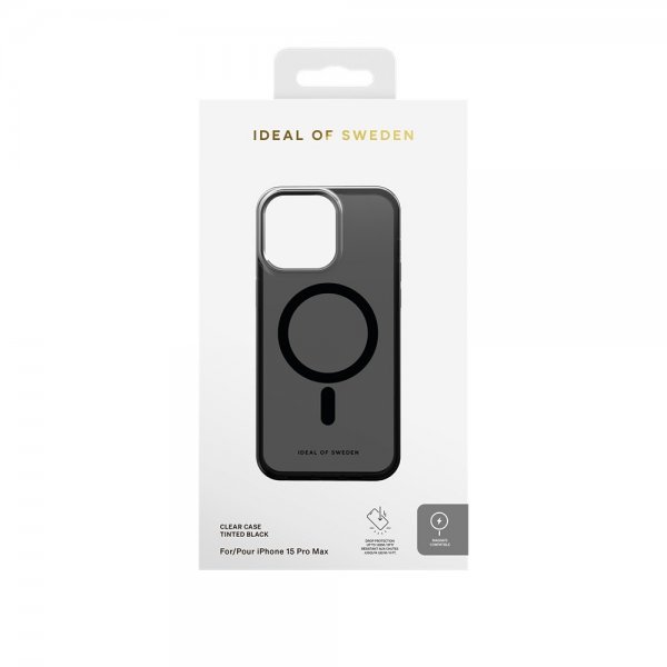 Ideal of Sweden iPhone 15 Pro Max Skal Clear Case MagSafe Tinted Black