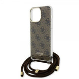 Guess iPhone 15 Pro Max Skal Crossbody Cord Brun