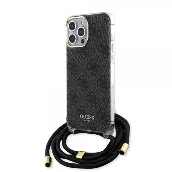 Guess iPhone 15 Pro Max Skal Crossbody Cord Svart