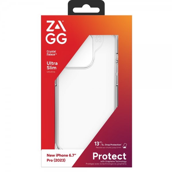 ZAGG iPhone 15 Pro Max Skal Crystal Palace Transparent