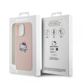 Hello Kitty iPhone 15 Pro Max Skal Debossed Logo MagSafe Rosa
