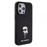 Karl Lagerfeld iPhone 15 Pro Max Skal Fixed Glitter Svart