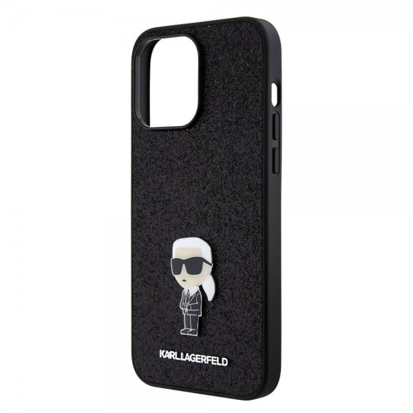 Karl Lagerfeld iPhone 15 Pro Max Skal Fixed Glitter Svart