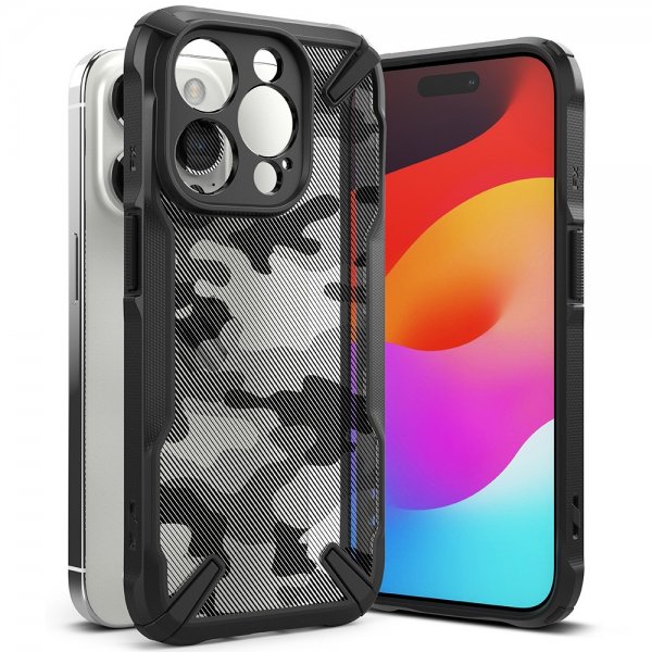 Ringke iPhone 15 Pro Max Skal Fusion X Design Camo Black