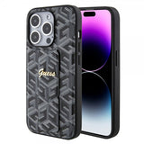 Guess iPhone 15 Pro Max Skal G Cube Grip Stand Svart