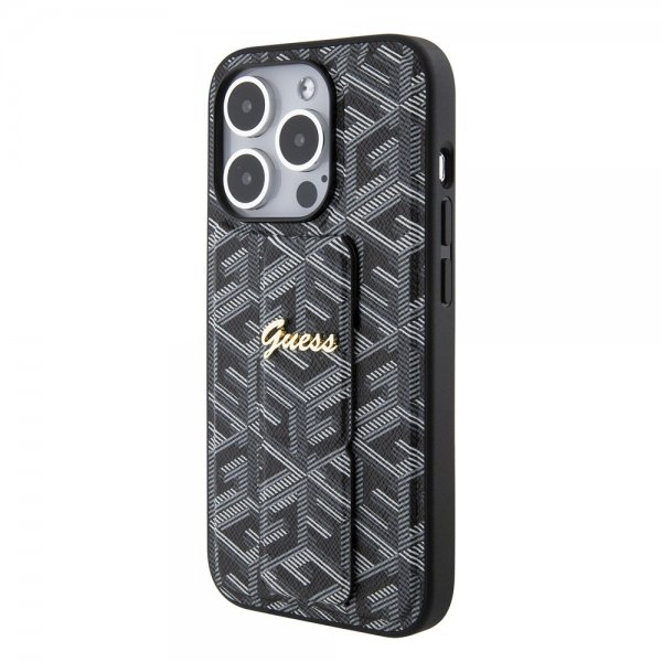 Guess iPhone 15 Pro Max Skal G Cube Grip Stand Svart