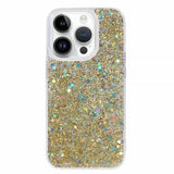 iPhone 15 Pro Max Skal Glitterpaljetter Guld