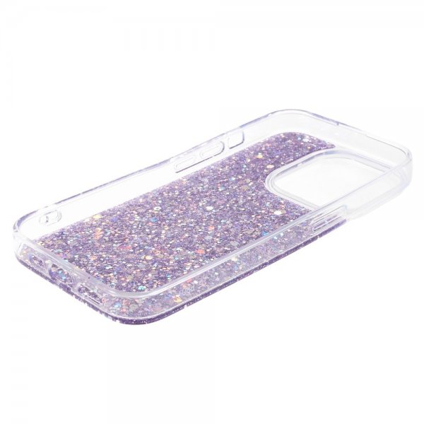 iPhone 15 Pro Max Skal Glitterpaljetter Lila