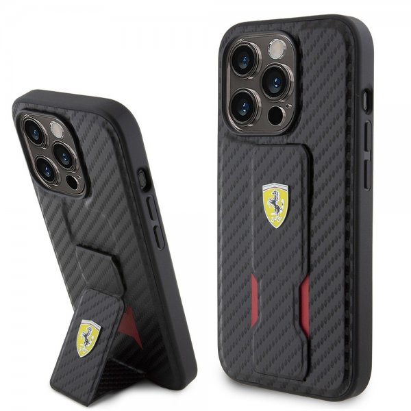 Ferrari iPhone 15 Pro Max Skal Grip Stand Function Svart