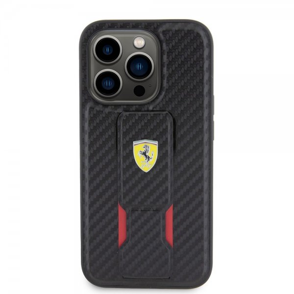 Ferrari iPhone 15 Pro Max Skal Grip Stand Function Svart
