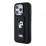 Karl Lagerfeld iPhone 15 Pro Max Skal Grip Stand Function Svart