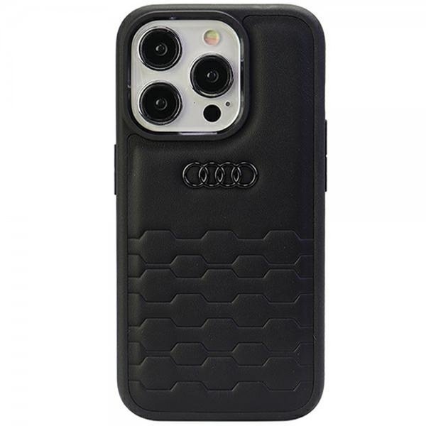 Audi iPhone 15 Pro Max Skal GT Synthetic Leather Svart